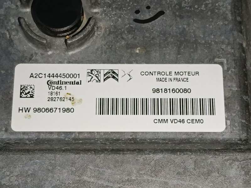 Recambio de centralita motor uce para peugeot 2008 i (cu_) 1.2 thp 110 / puretech 110 referencia OEM IAM   