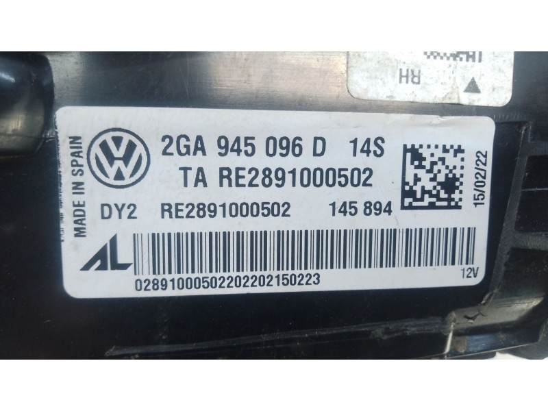 Recambio de piloto trasero derecho para volkswagen t-roc (a11, d11) 2.0 tdi scr referencia OEM IAM   