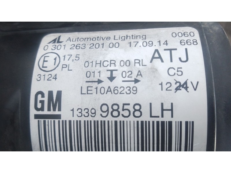 Recambio de faro izquierdo para opel zafira tourer expression referencia OEM IAM 39009021LH030126320100 030126320100 