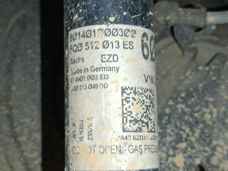 Recambio de amortiguador trasero izquierdo para seat leon (5f1) 1.6 tdi referencia OEM IAM 5Q0512013ES  