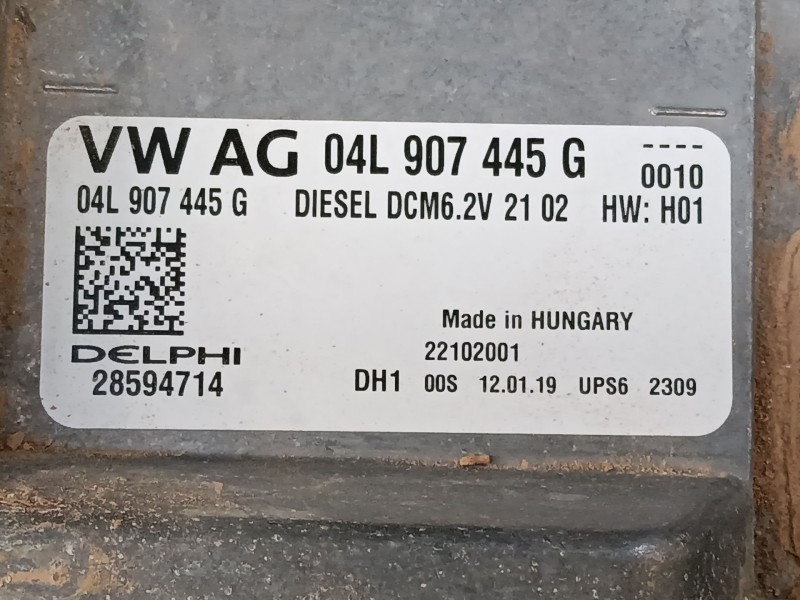 Recambio de centralita motor uce para seat leon (5f1) 1.6 tdi referencia OEM IAM 04L907445G 38594714 