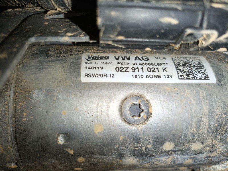 Recambio de motor arranque para seat leon (5f1) 1.6 tdi referencia OEM IAM 02Z911021K  