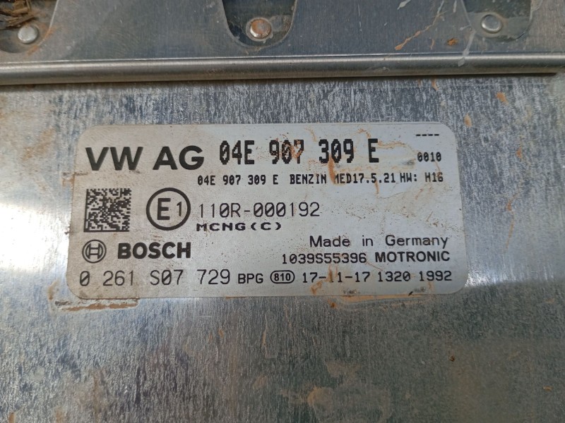 Recambio de centralita motor uce para seat leon st (5f8) 1.4 tgi referencia OEM IAM 04E907309E 0261S07729 