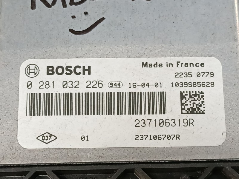 Recambio de centralita motor uce para renault kadjar (ha_, hl_) 1.6 dci 130 referencia OEM IAM 23710639R 0281032226 