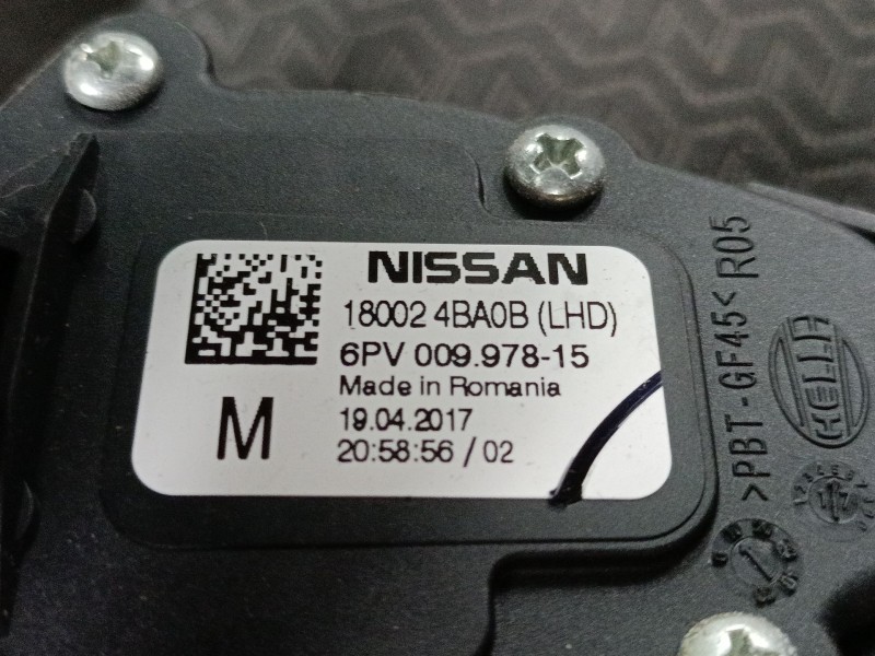 Recambio de pedal acelerador para renault kadjar (ha_, hl_) 1.5 dci 110 (hla3) referencia OEM IAM 180024BA0B 6PV00997815 