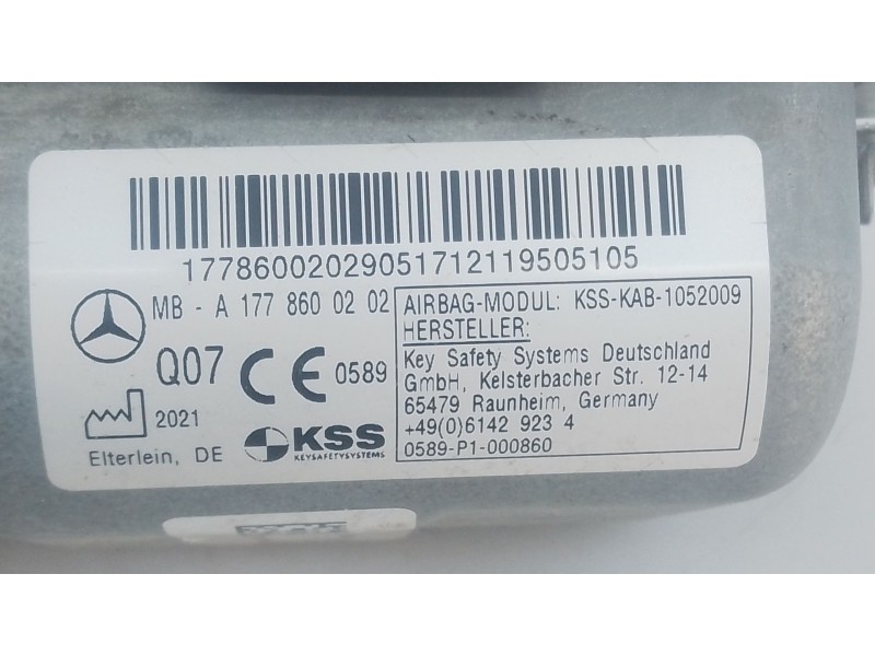 Recambio de airbag delantero izquierdo para mercedes-benz cla shooting brake (x118) cla 250 e (118.686) referencia OEM IAM   