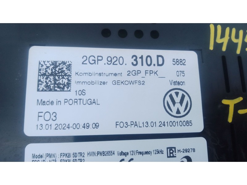 Recambio de cuadro instrumentos para volkswagen t-cross (c11, d31) 1.0 tsi referencia OEM IAM   