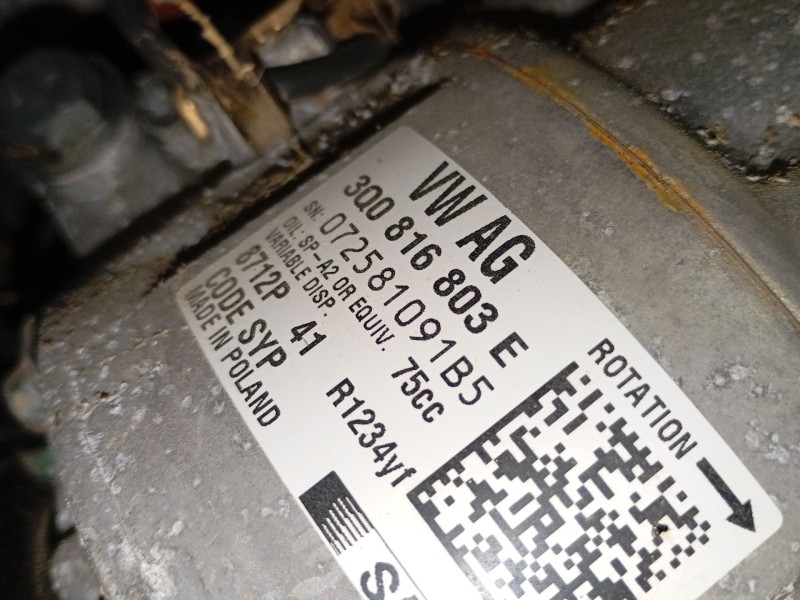 Recambio de compresor aire acondicionado para volkswagen t-cross (c11, d31) 1.0 tsi referencia OEM IAM 3Q0816803E  