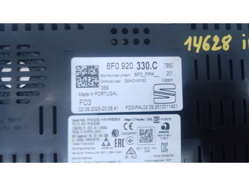 Recambio de cuadro instrumentos para seat ibiza v (kj1, kjg) 1.0 tsi referencia OEM IAM   