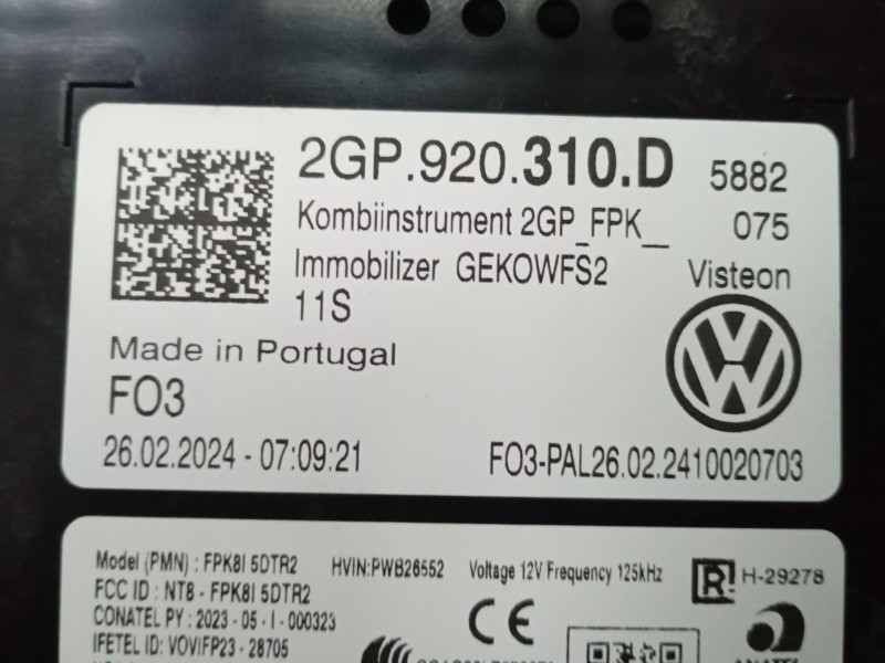 Recambio de cuadro instrumentos para volkswagen t-cross (c11, d31) 1.0 tsi referencia OEM IAM   