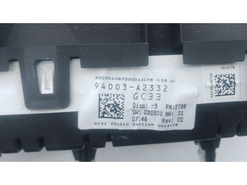 Recambio de cuadro instrumentos para kia cee´d (jd) 1.4 crdi 90 referencia OEM IAM 94003A2332  