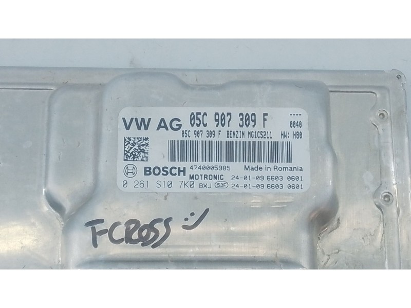 Recambio de centralita motor uce para volkswagen t-cross (c11, d31) 1.0 tsi referencia OEM IAM 05C907309F 0261S107K0 