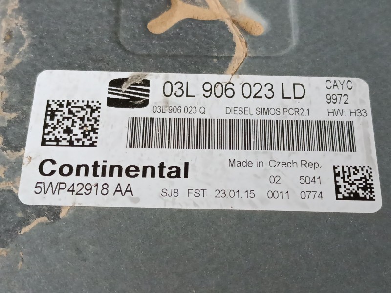 Recambio de centralita motor uce para seat ibiza iv (6j5, 6p1) 1.6 tdi referencia OEM IAM 03L906023LD 5WP42918AA 