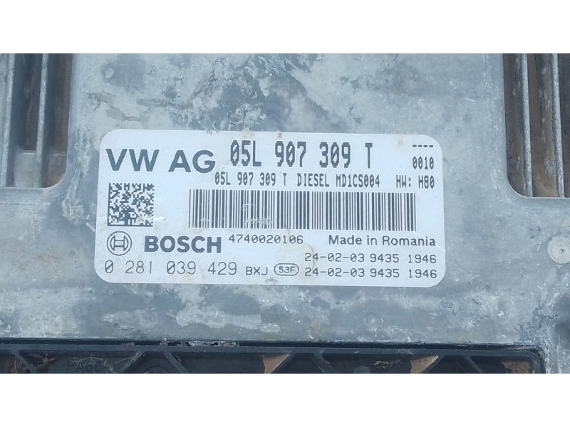 Recambio de centralita motor uce para volkswagen tiguan (ad1, ax1) 2.0 tdi referencia OEM IAM 05L907309T 0281039429 