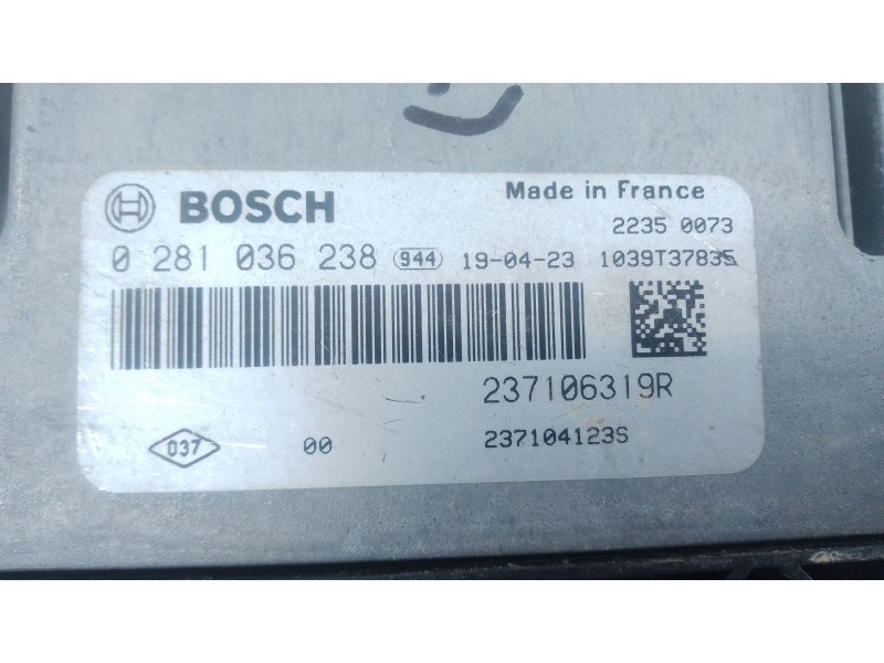 Recambio de centralita motor uce para renault clio iv (bh_) 1.5 dci 90 referencia OEM IAM 237106319R 0281036238 