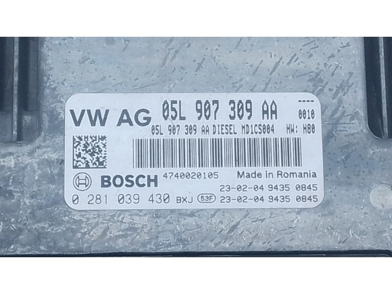 Recambio de centralita motor uce para seat leon (kl1, klg) 2.0 tdi referencia OEM IAM 05L907309AA 0281039430 