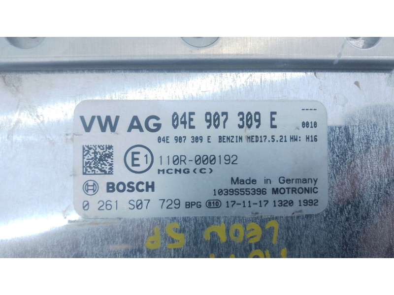 Recambio de centralita motor uce para seat leon st (5f8) 1.4 tgi referencia OEM IAM 04E907309E 0261S07729 