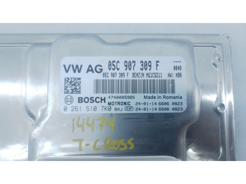 Recambio de centralita motor uce para volkswagen t-cross (c11, d31) 1.0 tsi referencia OEM IAM 05C907309F 0261S107K0 