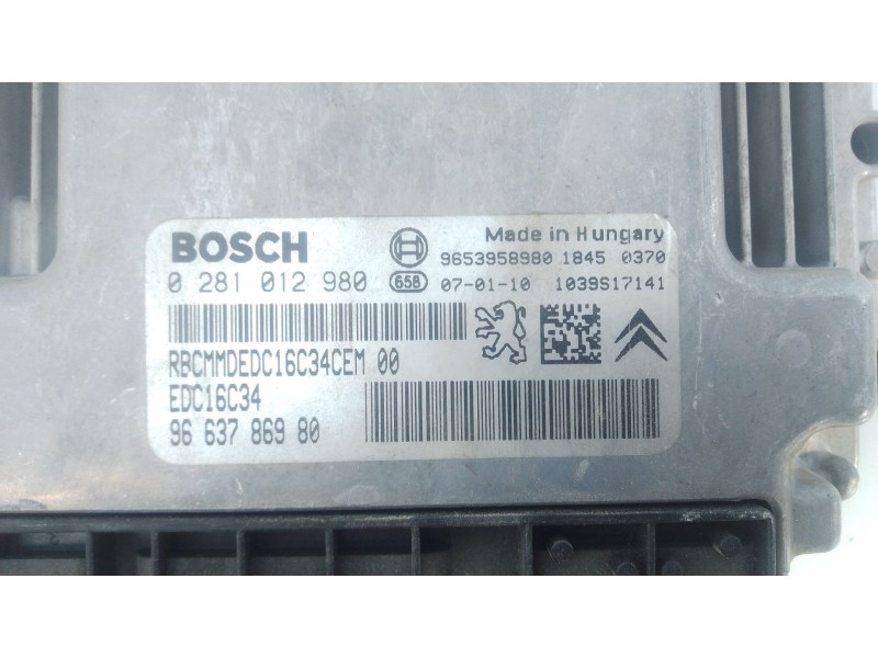 Recambio de centralita motor uce para citroën c4 grand picasso i (ua_) 1.6 hdi referencia OEM IAM   