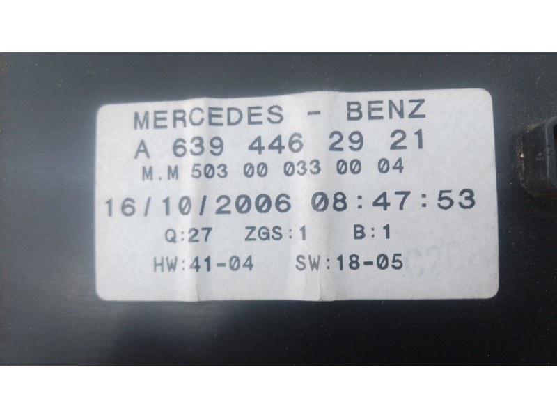 Recambio de cuadro instrumentos para mercedes-benz vito / mixto furgoneta (w639) 109 cdi (639.601, 639.603, 639.605) referencia 