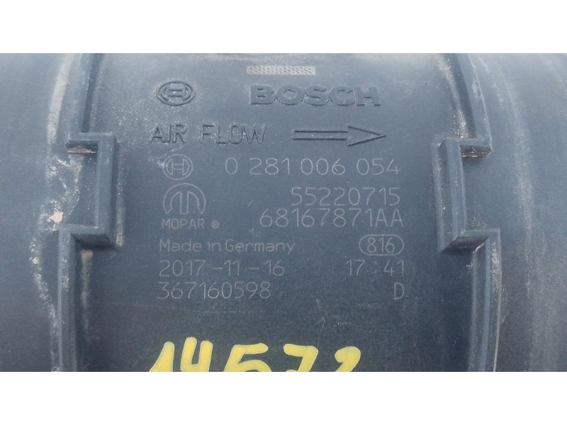 Recambio de caudalimetro para jeep renegade suv (bu, b1, bv) 1.6 crd referencia OEM IAM 55220715 0281006054 