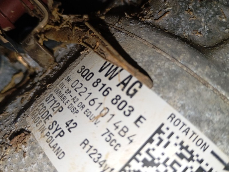 Recambio de compresor aire acondicionado para volkswagen t-cross (c11, d31) 1.0 tsi referencia OEM IAM 3Q0816803E  