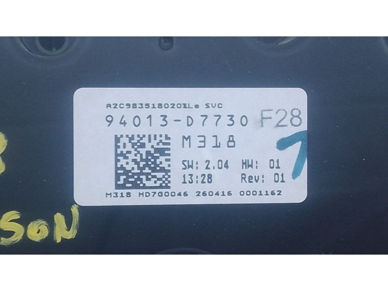 Recambio de cuadro instrumentos para hyundai tucson (tl, tle) 1.7 crdi referencia OEM IAM 94013D7730  