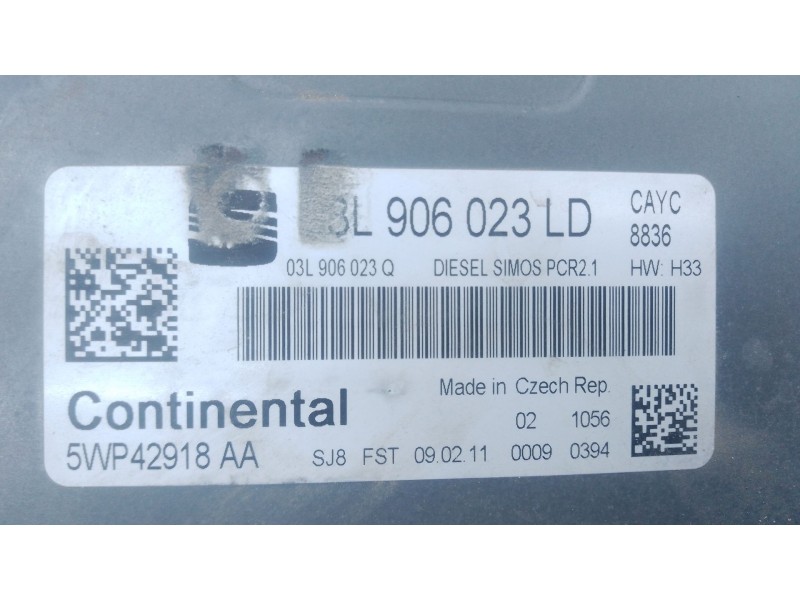 Recambio de centralita motor uce para seat ibiza iv (6j5, 6p1) 1.6 tdi referencia OEM IAM 03L906023LD  