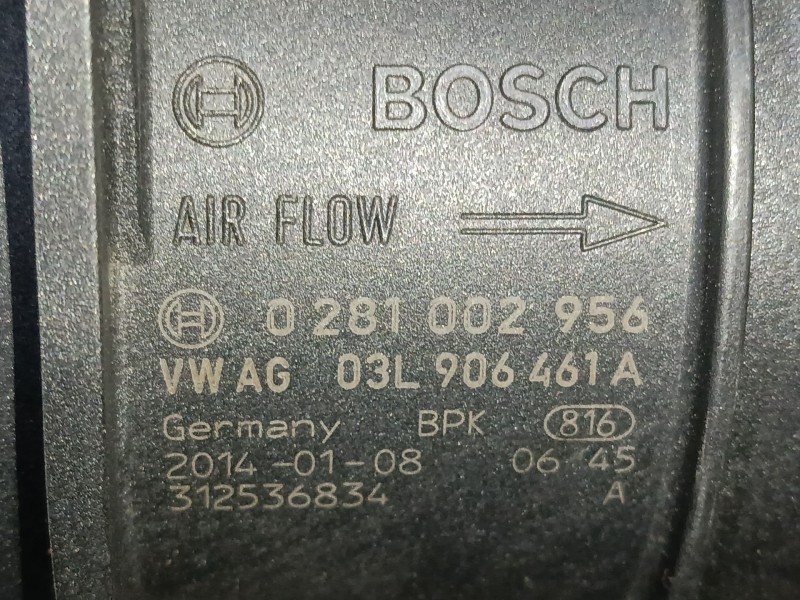 Recambio de caudalimetro para volkswagen tiguan (5n_) 2.0 tdi referencia OEM IAM 03L906461A 0281002956 