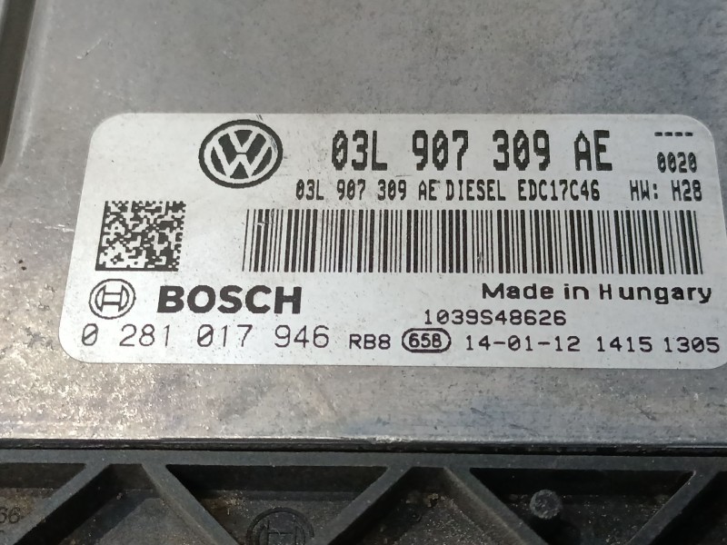 Recambio de centralita motor uce para volkswagen tiguan (5n_) 2.0 tdi referencia OEM IAM 03L907309AE 0281017946 