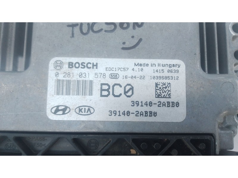 Recambio de centralita motor uce para hyundai tucson (tl, tle) 1.7 crdi referencia OEM IAM 391402ABB0 0281031578 