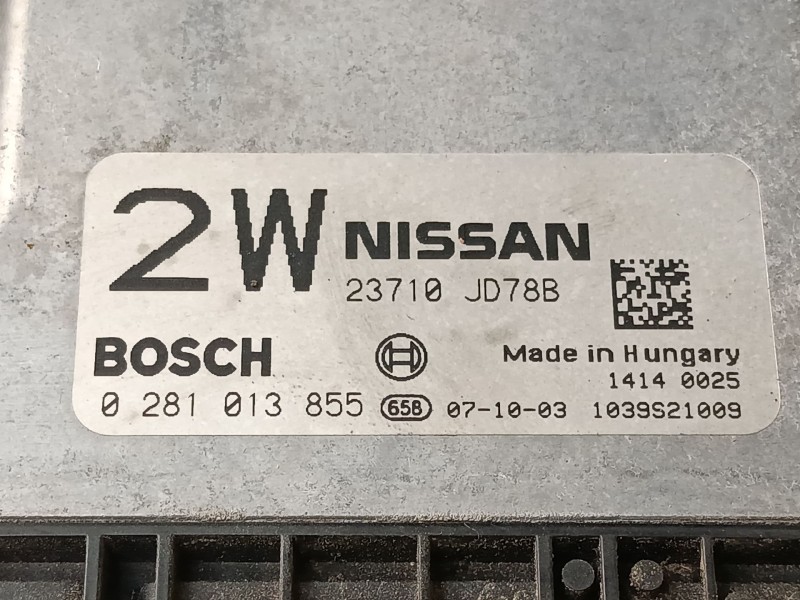 Recambio de centralita motor uce para nissan qashqai i (j10, nj10) 2.0 dci a las 4 ruedas referencia OEM IAM 23710JD78B 02810138