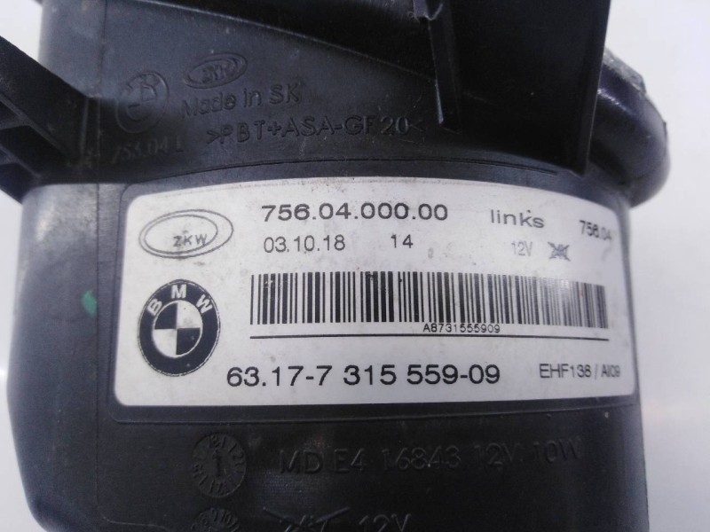Recambio de faro antiniebla izquierdo para bmw serie 1 lim. 5-trg. (f20) 118d m sport referencia OEM IAM 7560400000  E3-A2-28-2