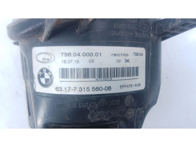 Recambio de faro antiniebla derecho para bmw serie 1 lim. 5-trg. (f20) 118d m sport referencia OEM IAM   