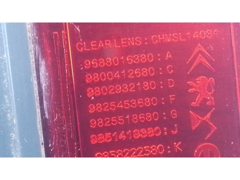 Recambio de luz central de freno para peugeot 2008 ii (ud_, us_, uy_, uj_, ur_, uc_) 1.2 puretech 130 referencia OEM IAM   