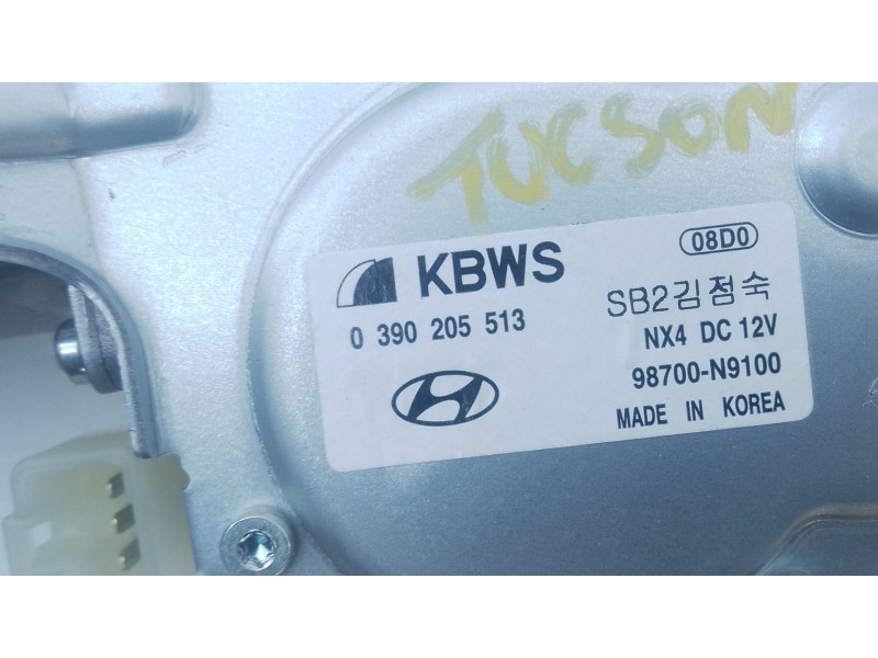 Recambio de motor limpia trasero para hyundai tucson (nx4e, nx4a) 1.6 t-gdi referencia OEM IAM 98700N9100 0390205513 