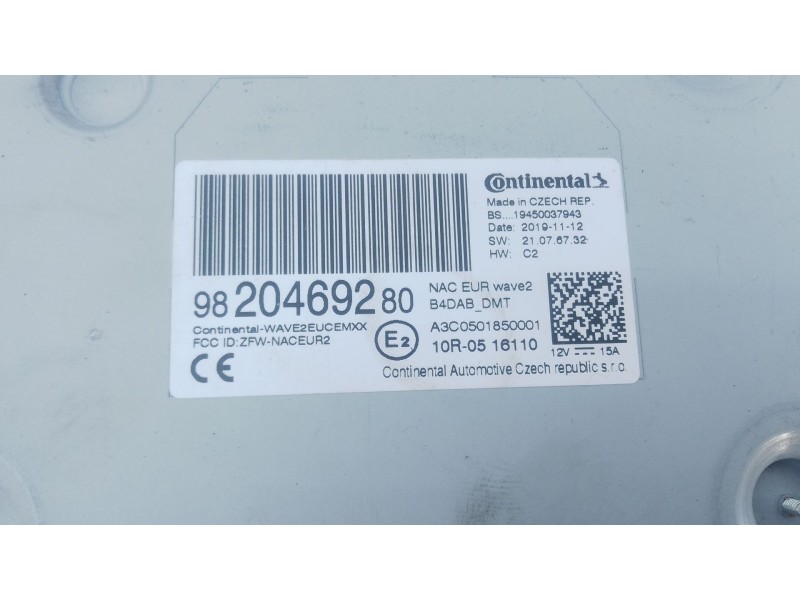 Recambio de sistema navegacion gps para peugeot 3008 ii suv (mc_, mr_, mj_, m4_) 1.2 thp/ puretech 130 (mrhnsm, mrhnsu, mrhnsj, 