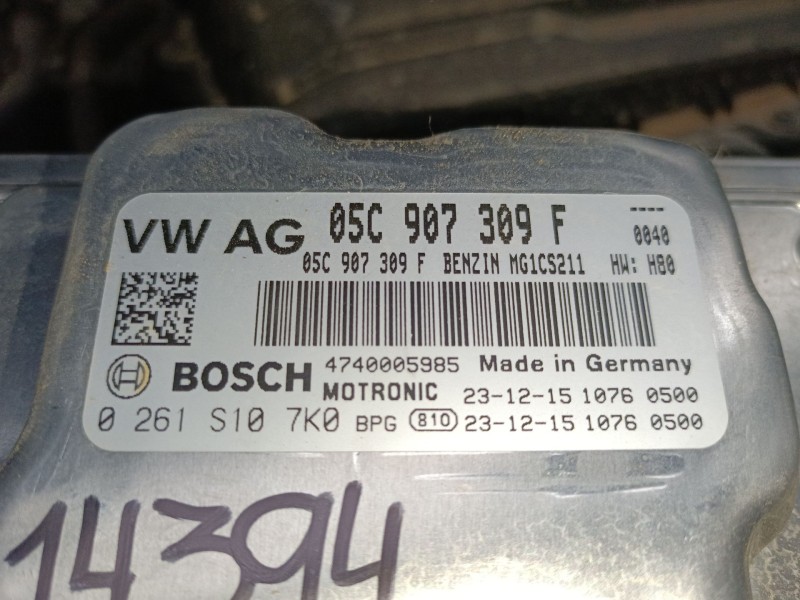 Recambio de centralita motor uce para volkswagen t-cross (c11, d31) 1.0 tsi referencia OEM IAM 05C907309F 0262S107K0 