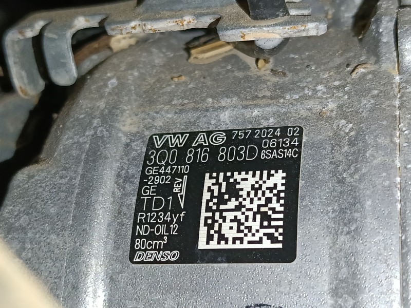 Recambio de compresor aire acondicionado para audi q2 (gab, gag) 35 tfsi referencia OEM IAM 3Q0816803D  