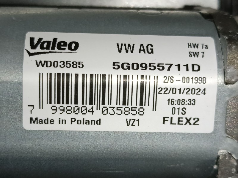 Recambio de motor limpia trasero para volkswagen t-cross (c11, d31) 1.0 tsi referencia OEM IAM 5G0955711D  