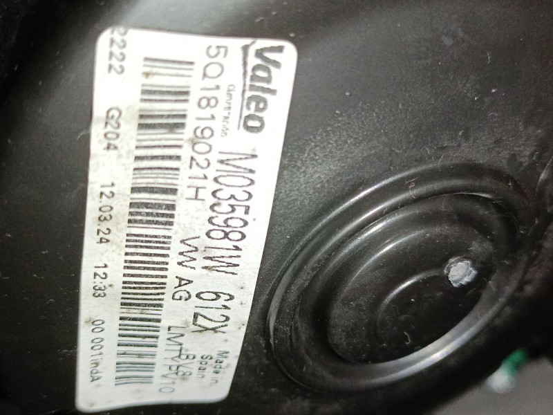 Recambio de ventilador calefaccion para volkswagen t-roc (a11, d11) 1.5 tsi referencia OEM IAM   