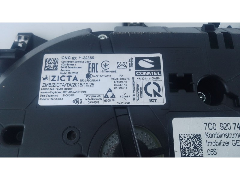 Recambio de cuadro instrumentos para volkswagen crafter furgoneta (sy_, sx_) 2.0 tdi referencia OEM IAM 7C0920741C  