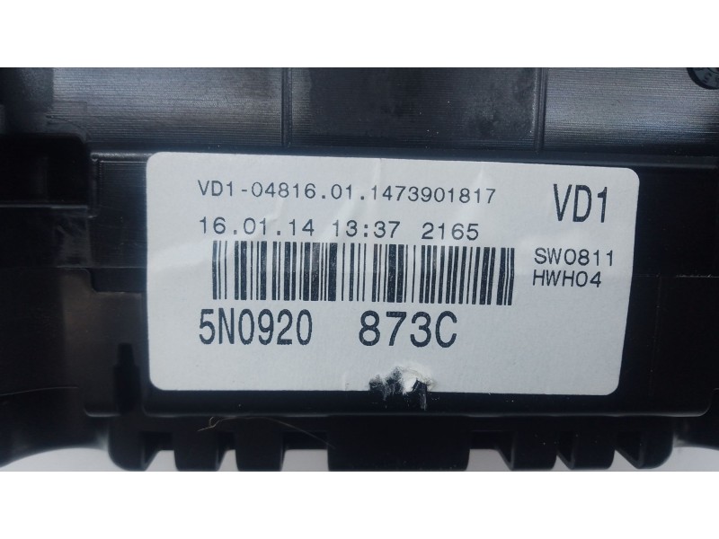 Recambio de cuadro instrumentos para volkswagen tiguan (5n_) 2.0 tdi referencia OEM IAM 5N0920873C  