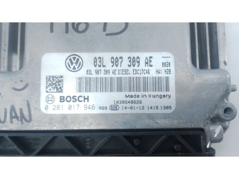 Recambio de centralita motor uce para volkswagen tiguan (5n_) 2.0 tdi referencia OEM IAM 03L907309AE 0281017946 