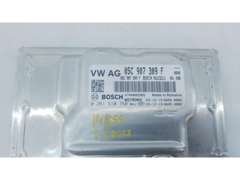 Recambio de centralita motor uce para volkswagen t-cross (c11, d31) 1.0 tsi referencia OEM IAM 05C907309F 0261S107K0 