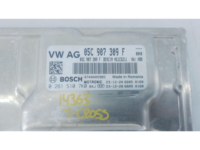 Recambio de centralita motor uce para volkswagen t-cross (c11, d31) 1.0 tsi referencia OEM IAM 05C907309F 0261S107K0 