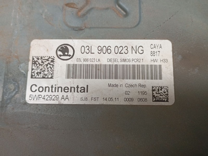 Recambio de centralita motor uce para skoda fabia ii (542) 1.6 tdi referencia OEM IAM 03L906023NG  