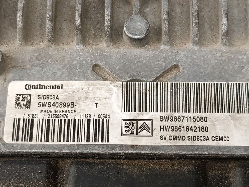 Recambio de centralita motor uce para fiat scudo autobús (270_, 272_) 2.0 d multijet referencia OEM IAM 9667115080 5WS40899B 