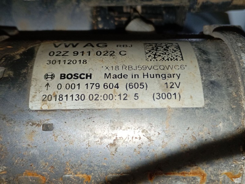 Recambio de motor arranque para volkswagen t-roc (a11, d11) 1.0 tsi referencia OEM IAM 02Z911022C  