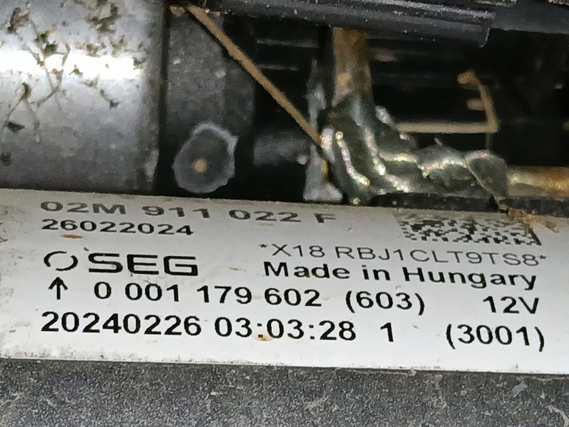 Recambio de motor arranque para volkswagen t-roc (a11, d11) 1.0 tsi referencia OEM IAM 02M911022F  